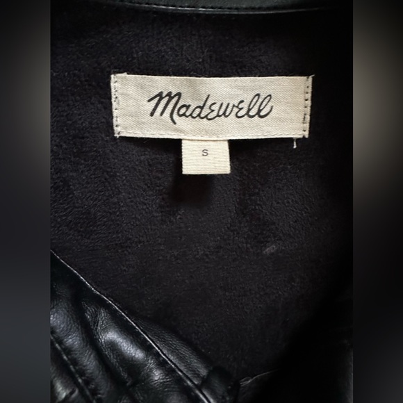 Madewell Faux Leather Shirt-Jacket - Picture 7 of 9